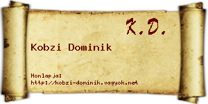 Kobzi Dominik névjegykártya