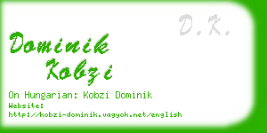 dominik kobzi business card